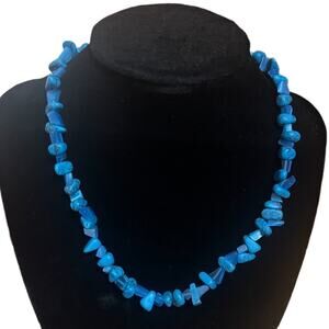 Blue/Turquoise Stone Chunky Necklace